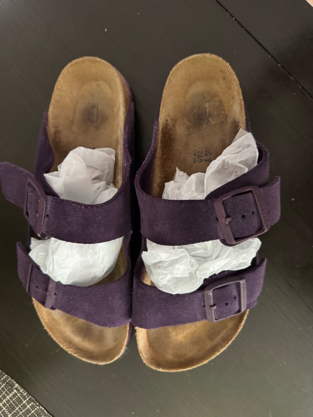 Birkenstock Purple Suede Two-Buckle Arizona 41 (10) - Picture 9 of 15